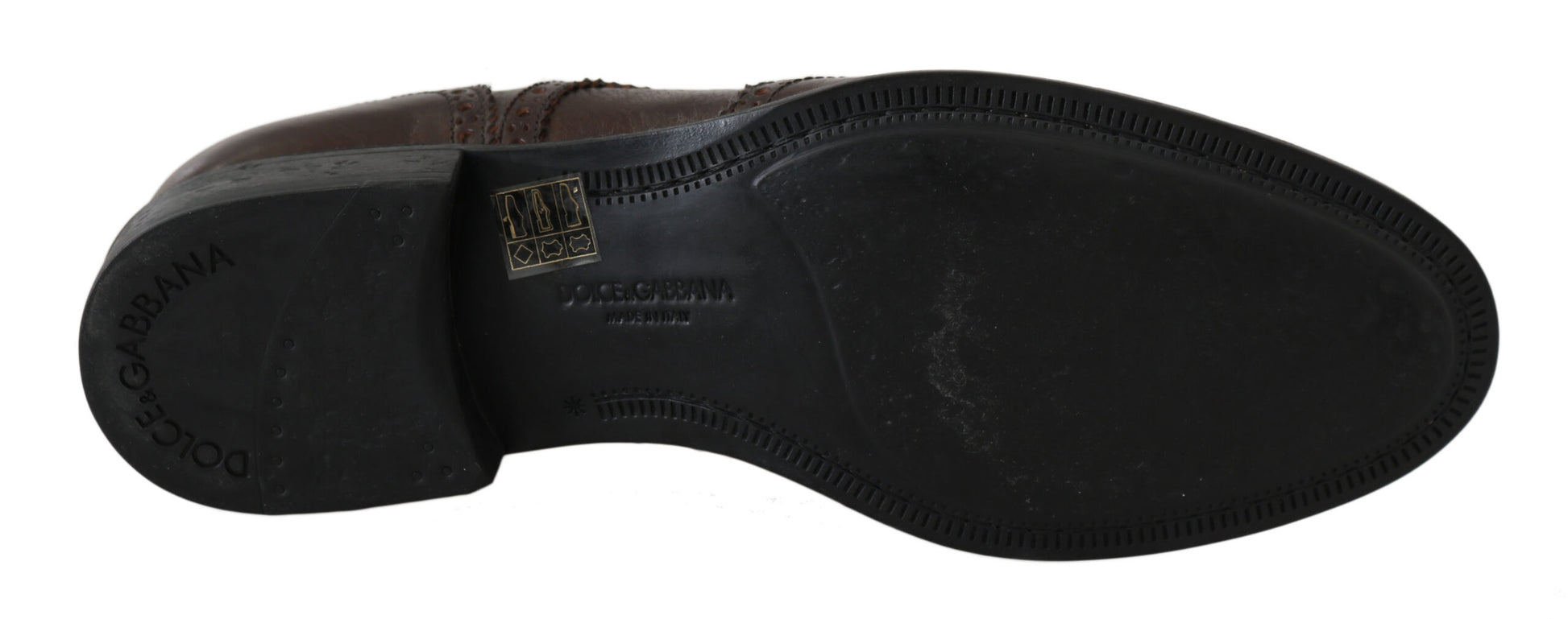 Brown Leather Brogue Derby Dress Shoes