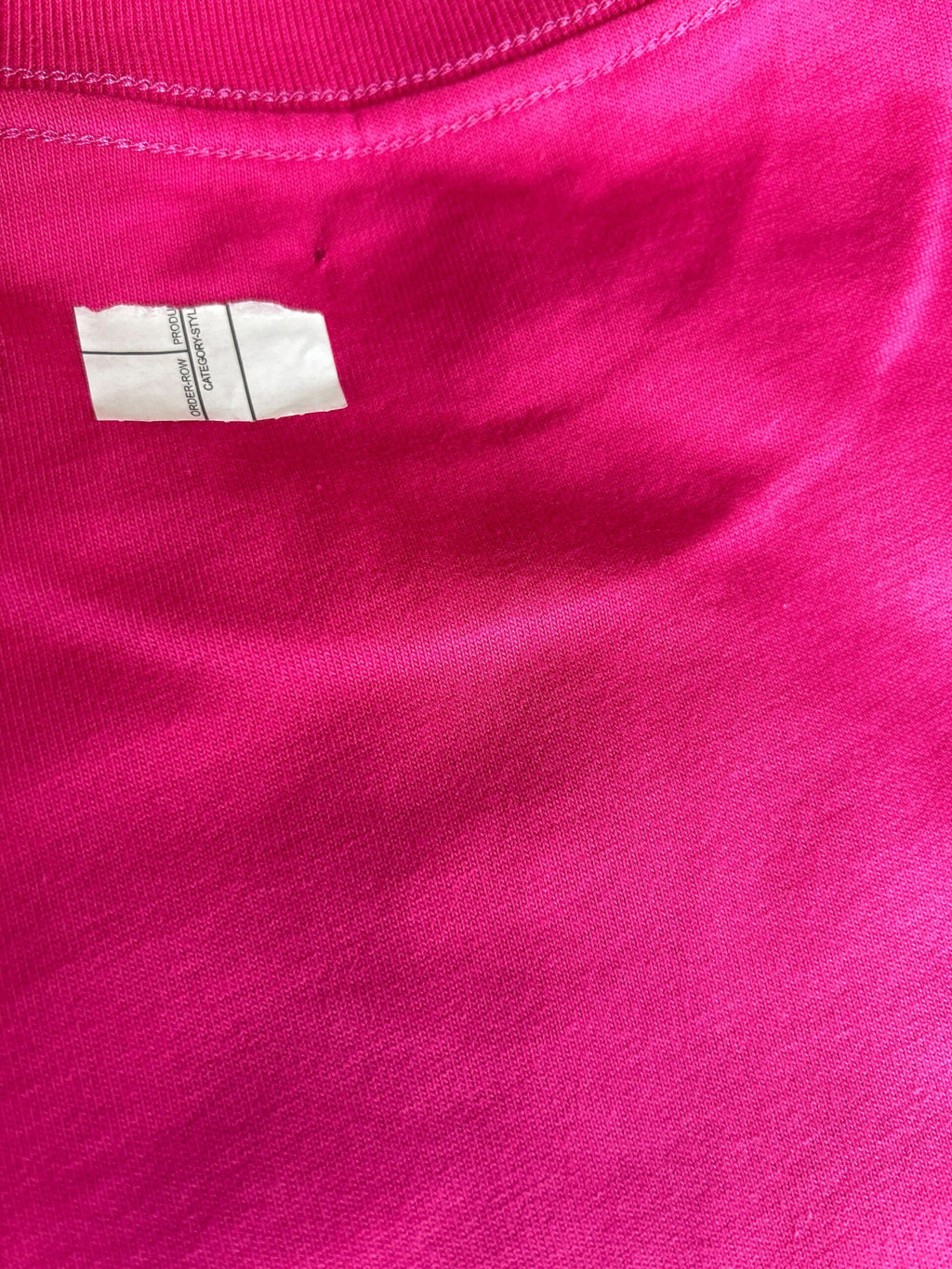 Pink Cotton Crew Neck Short Sleeves Tee T-shirt