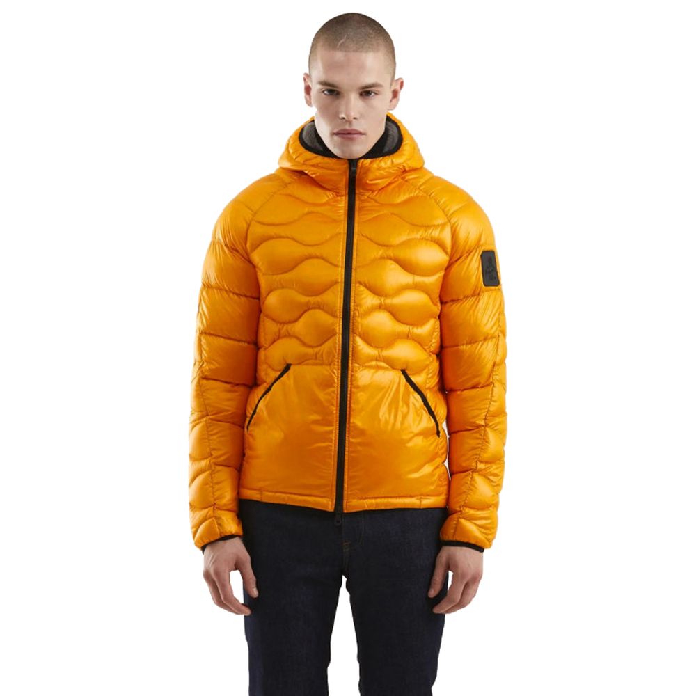 Orange Nylon Men Jacket