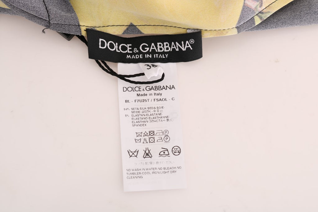 Multicolor Lemon Silk Stretch T-Shirt