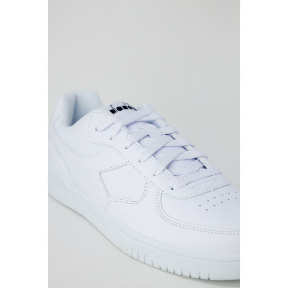 White Artificial Leather Sneaker