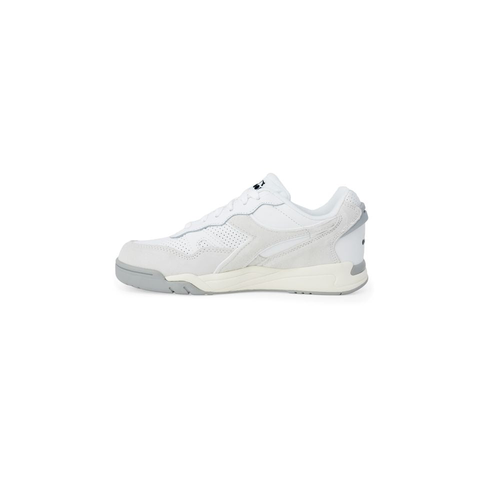 White Artificial Leather Athletic Sneakers