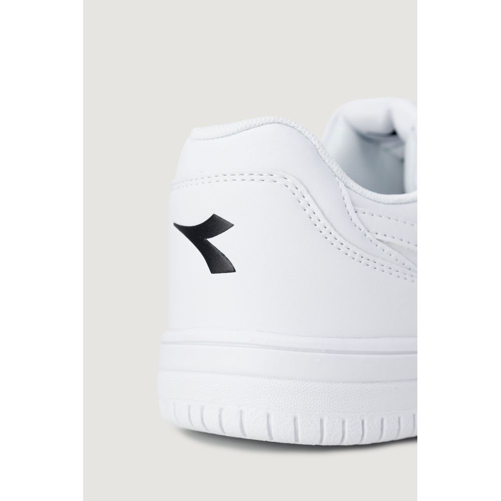 White Artificial Leather Low Top Sneakers
