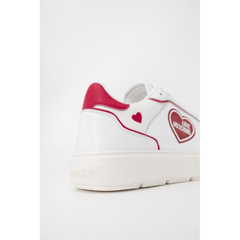 Red Polyethylene Low Top Sneakers