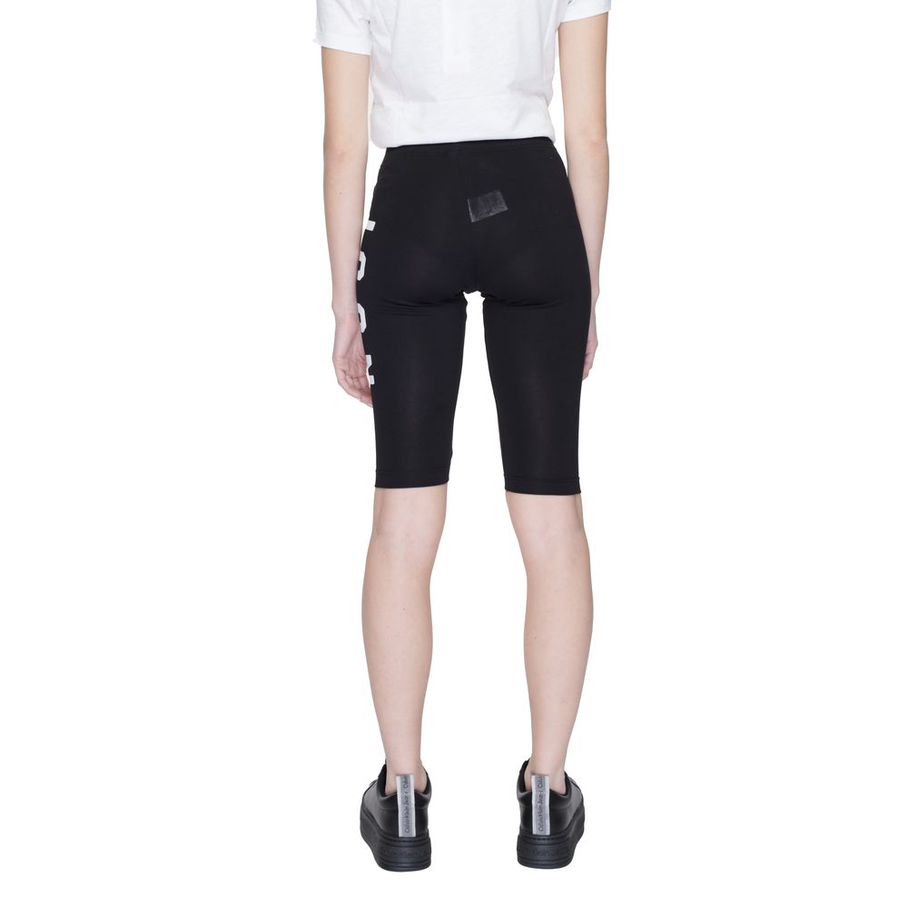Black Cotton Bermuda Shorts