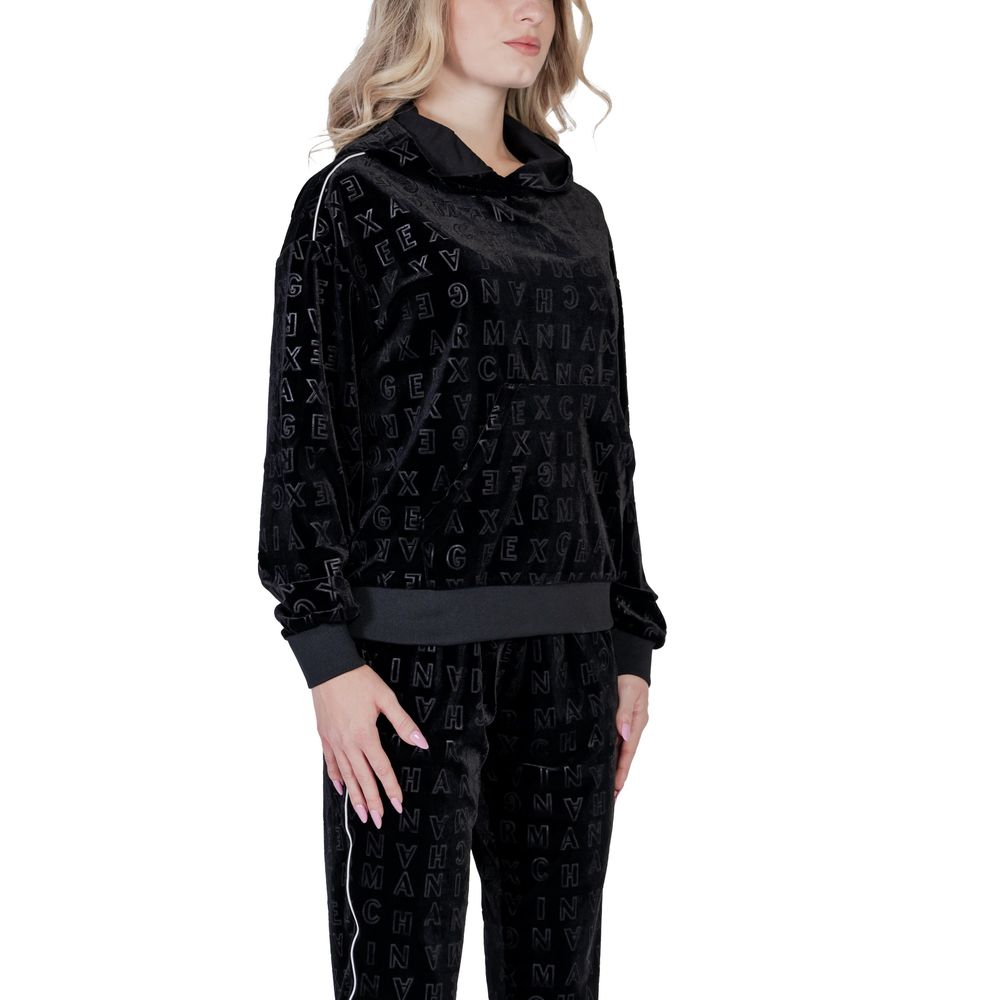 Black Polyester Hoodie