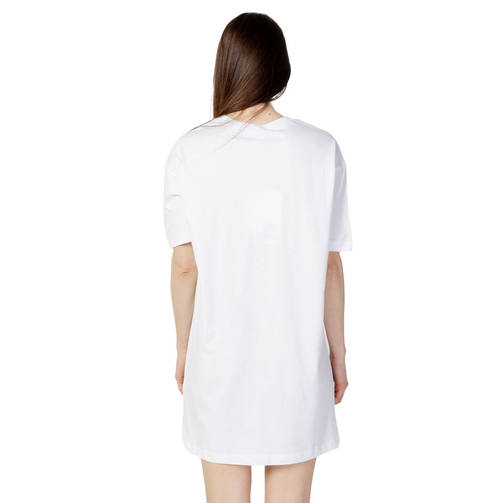 White Cotton Short Dress