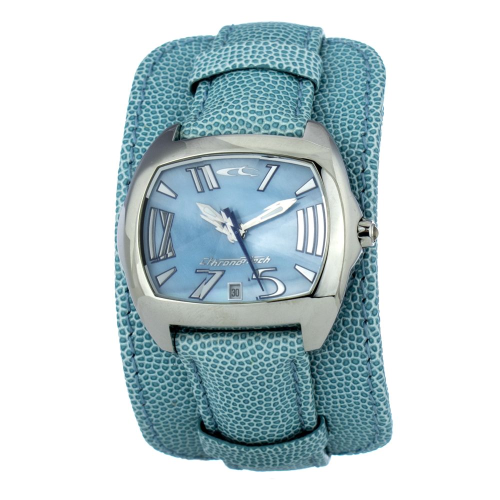 Bicolor Leather Dress Watch