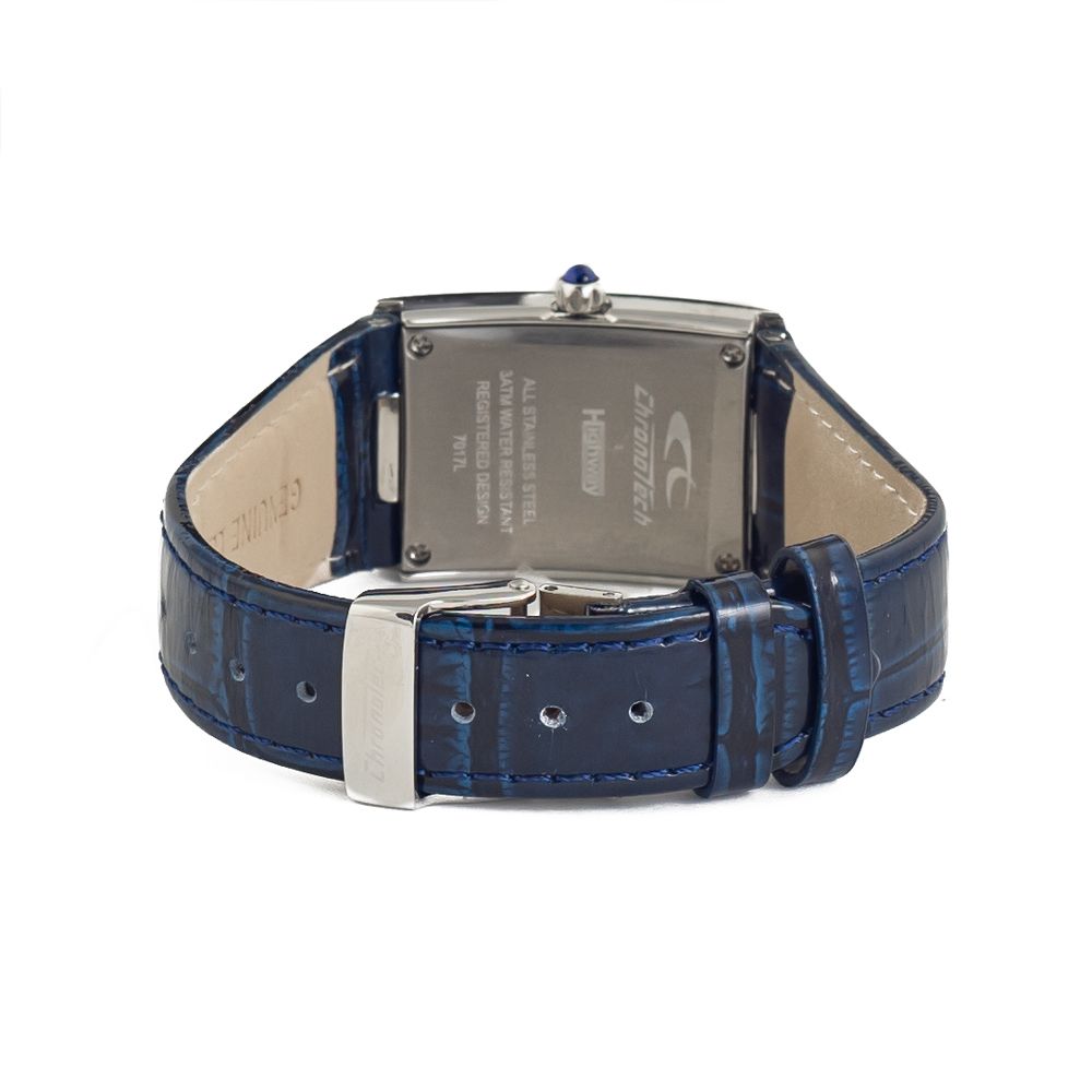Blue Leather Dress Watch