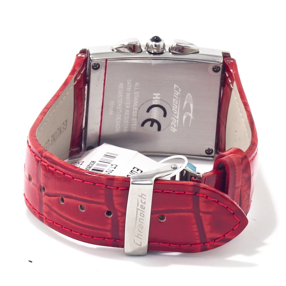 Multicolor Leather Dress Watch
