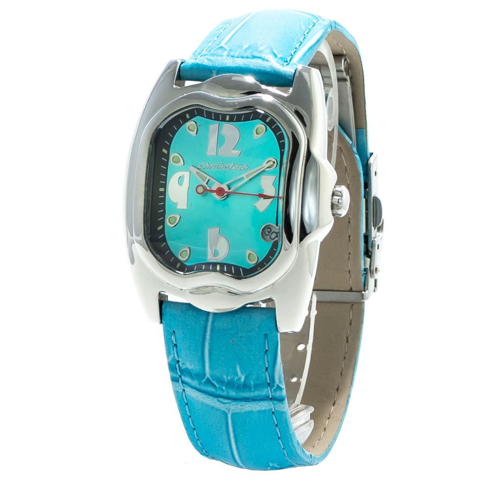 Blue Leather Dress Watch