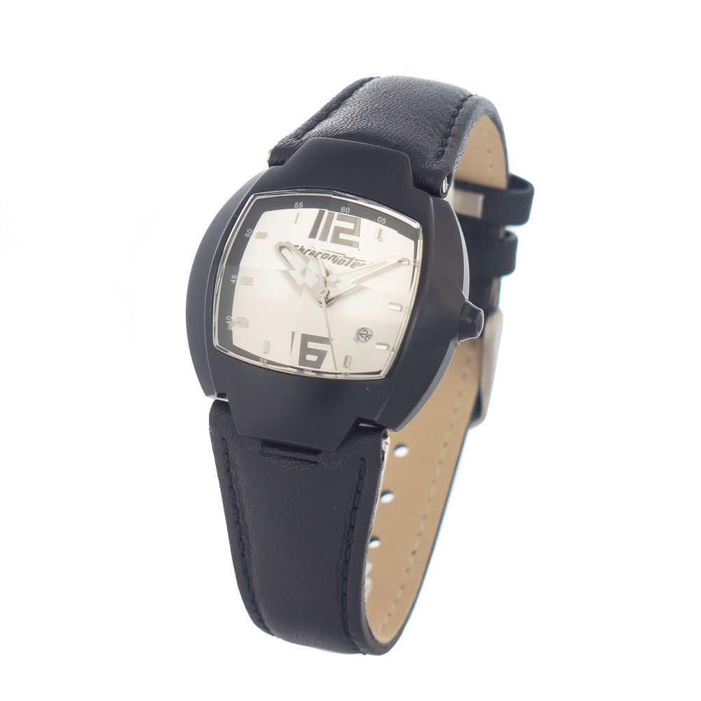 Black Leather Dress Watch