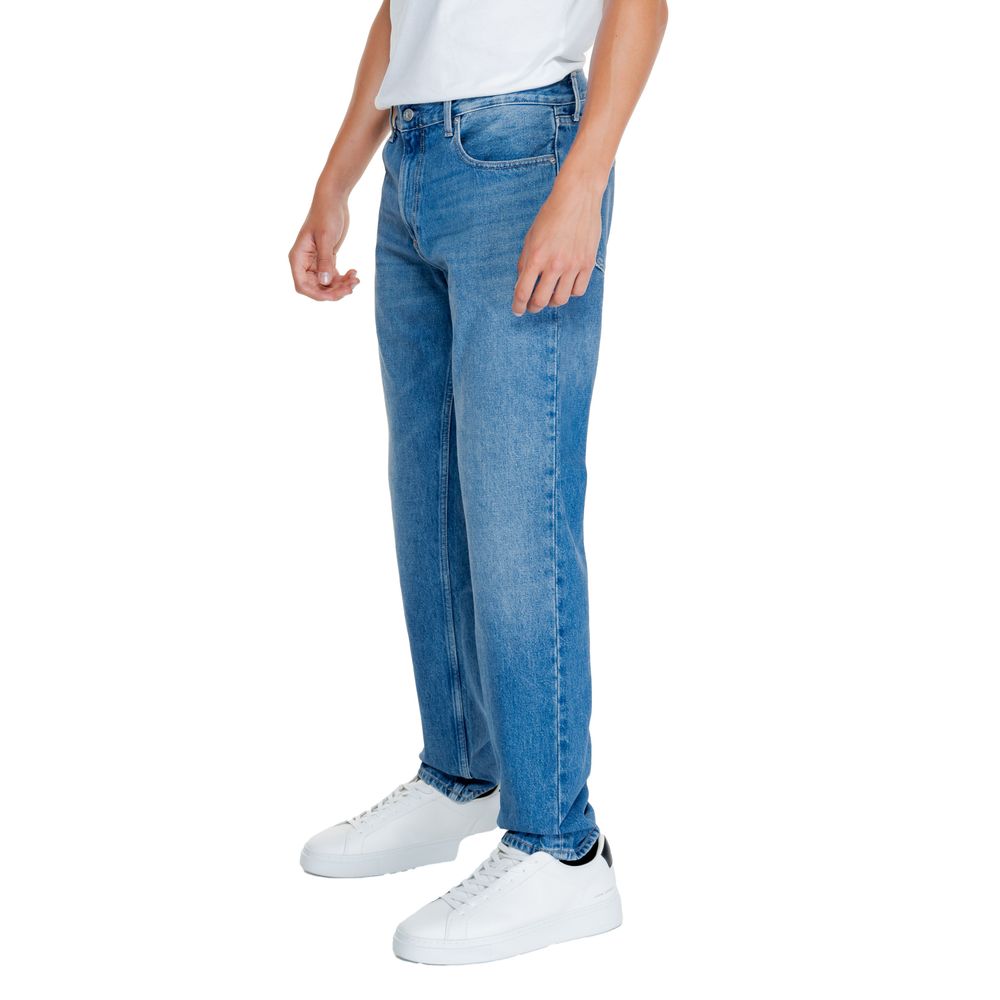 Light Blue Cotton Relaxed Fit Jeans