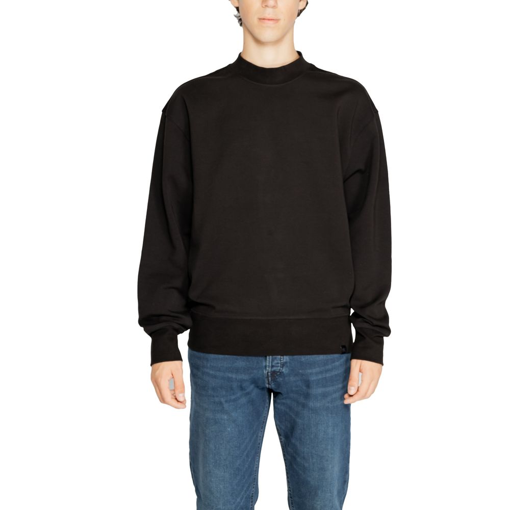 Black Recycled Cotton Sweatshirt