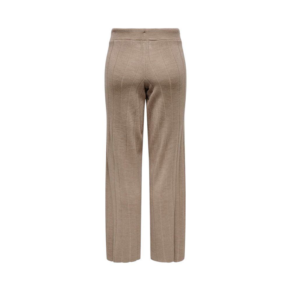 Beige Marabou Pant