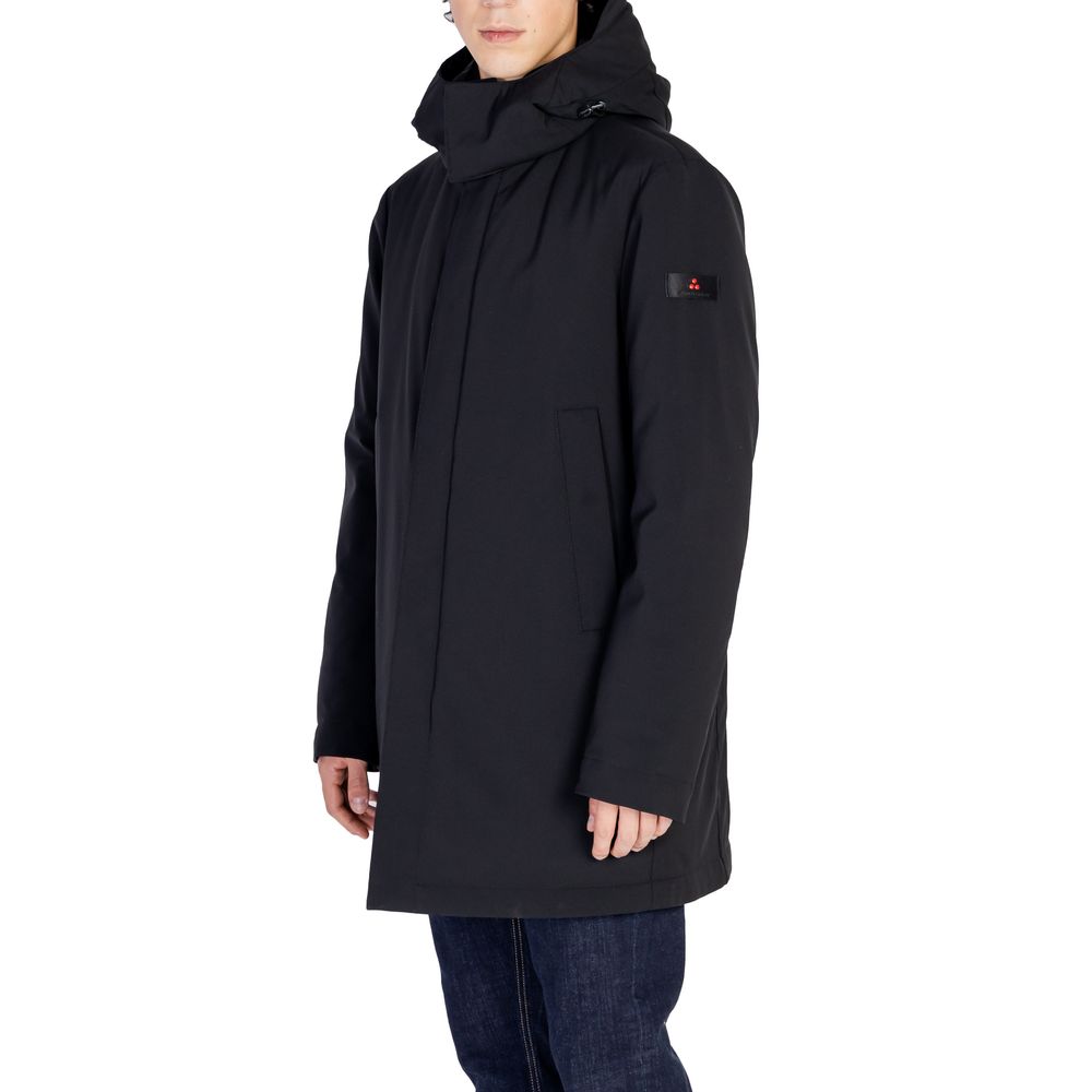 Black Polyester Jackets & Coat