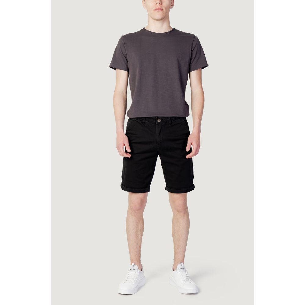 Black Cotton Shorts