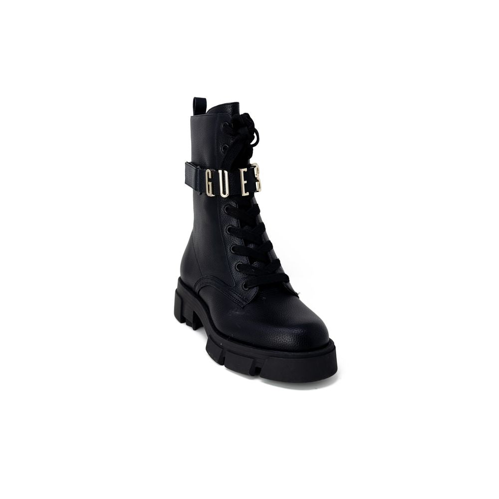 Black Artificial Leather Boot