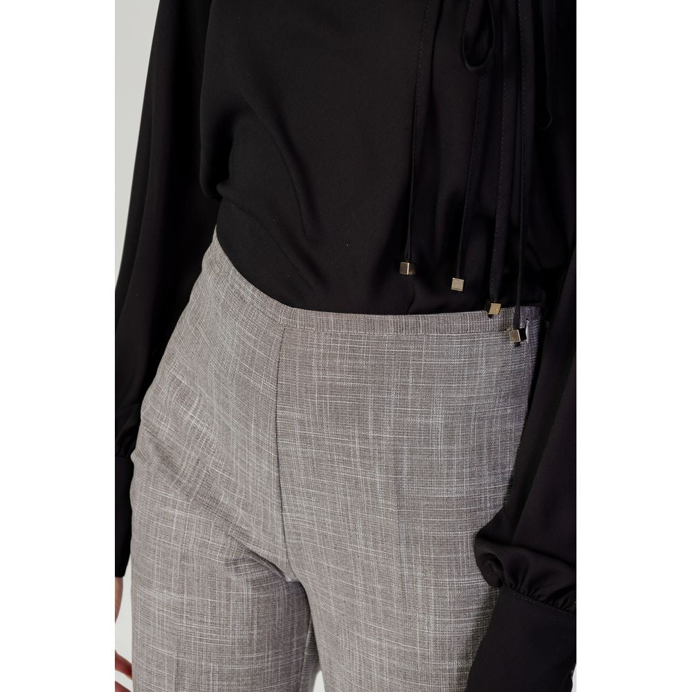 Beige Polyester Dress Pants