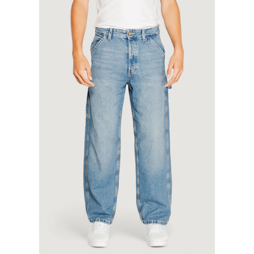 Blue Cotton Relaxed Fit Jeans