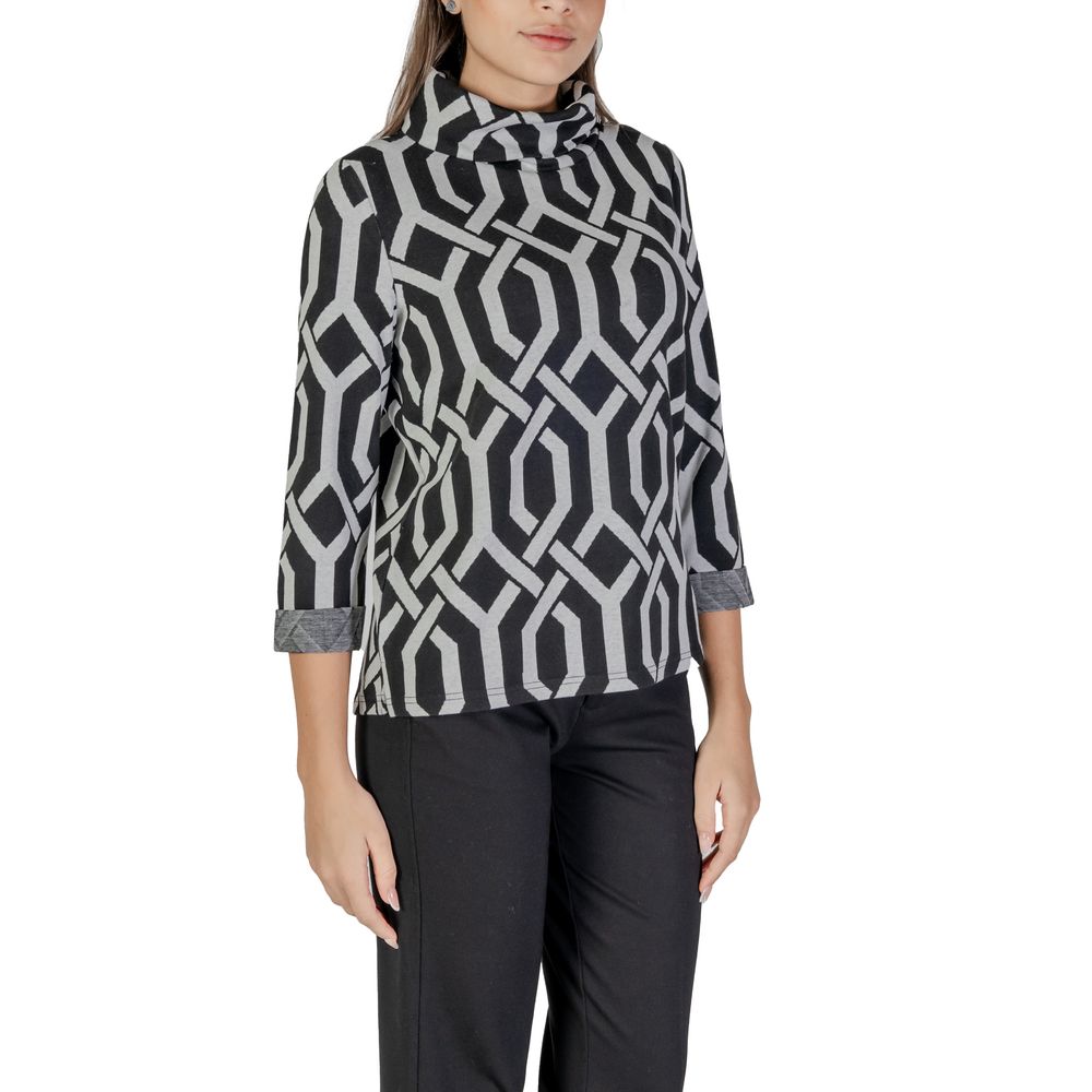 Black Polyester Sweatshirt