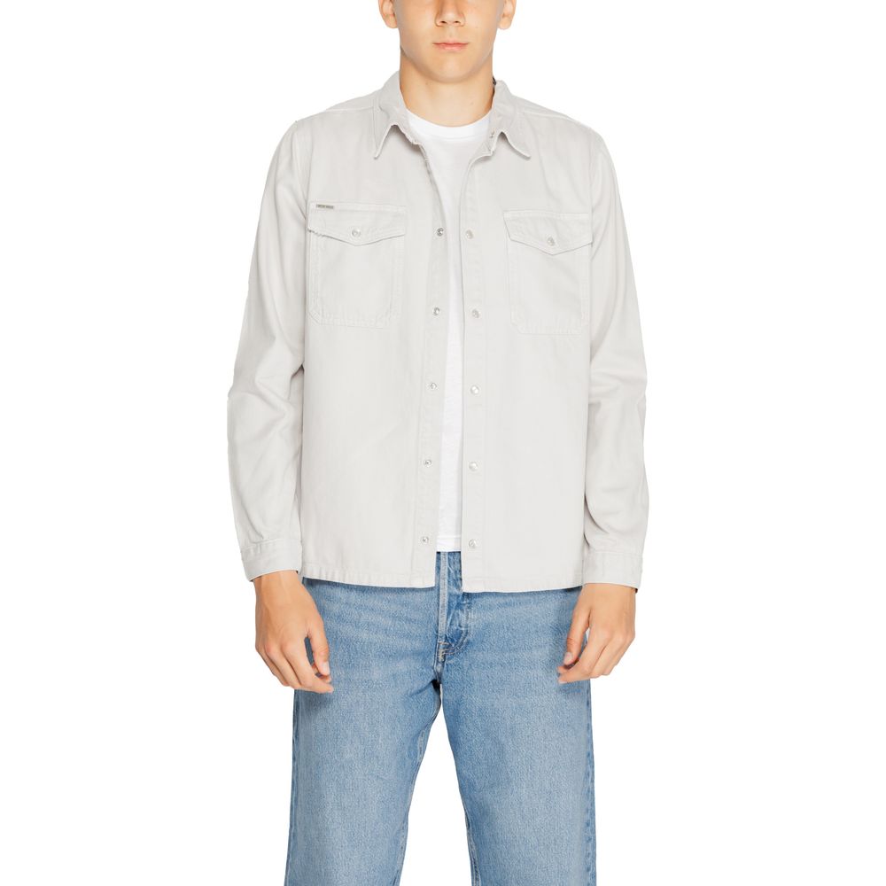 Gray Cotton Dress Shirt
