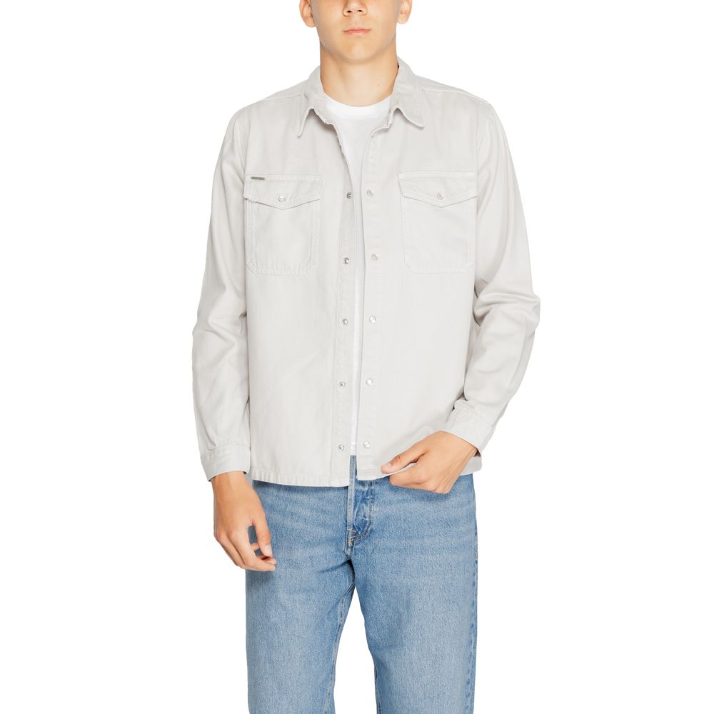Gray Cotton Dress Shirt