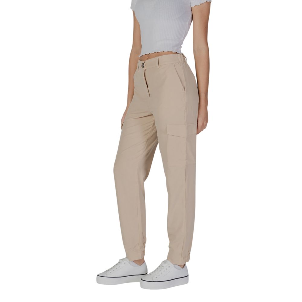 Beige Polyester Pant