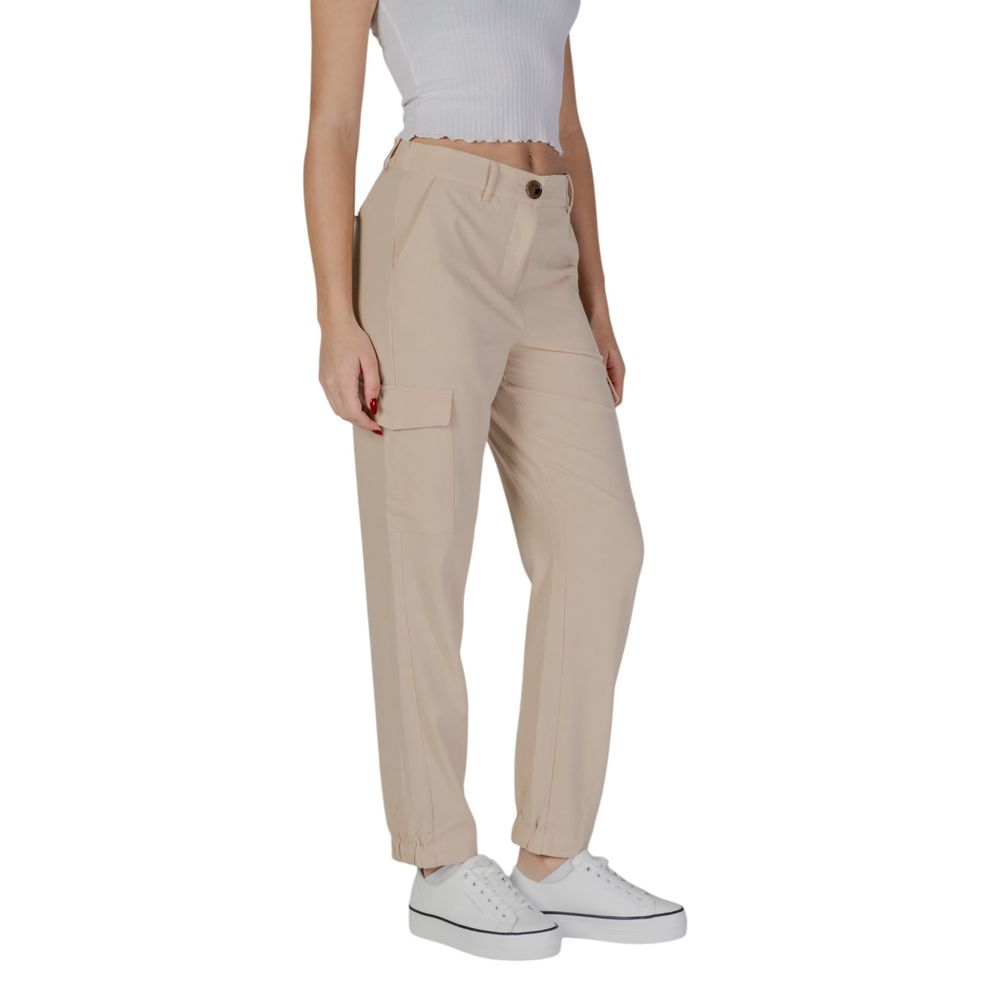 Beige Polyester Pant