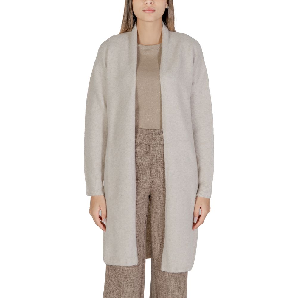 Beige Polyester Cardigan