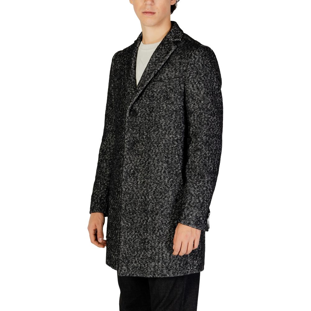 Black Polyester Coat