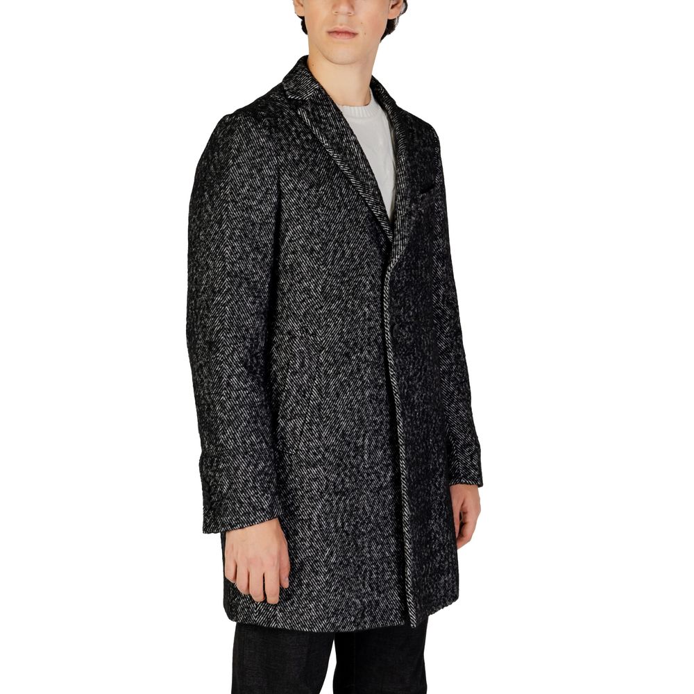 Black Polyester Coat