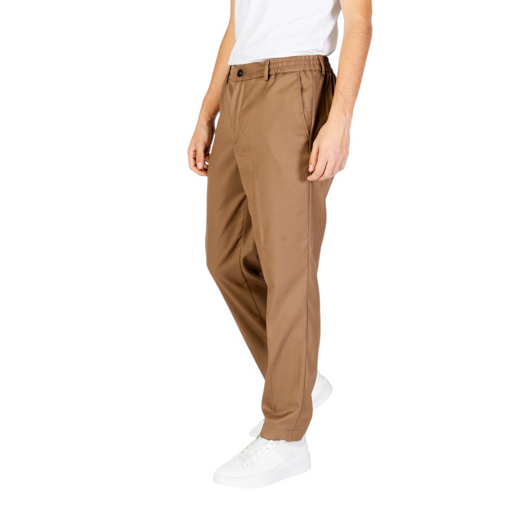 Beige Polyester Pant