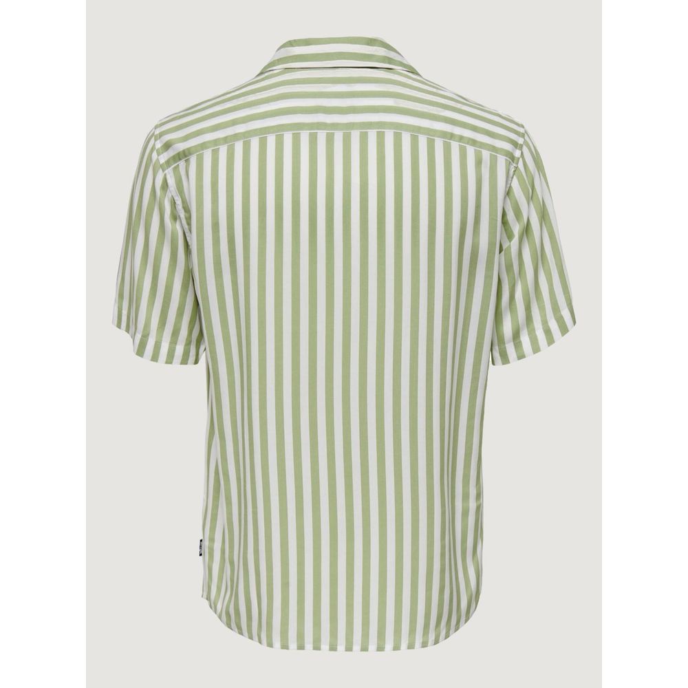 Bicolor Viscose Shortsleeve Shirt