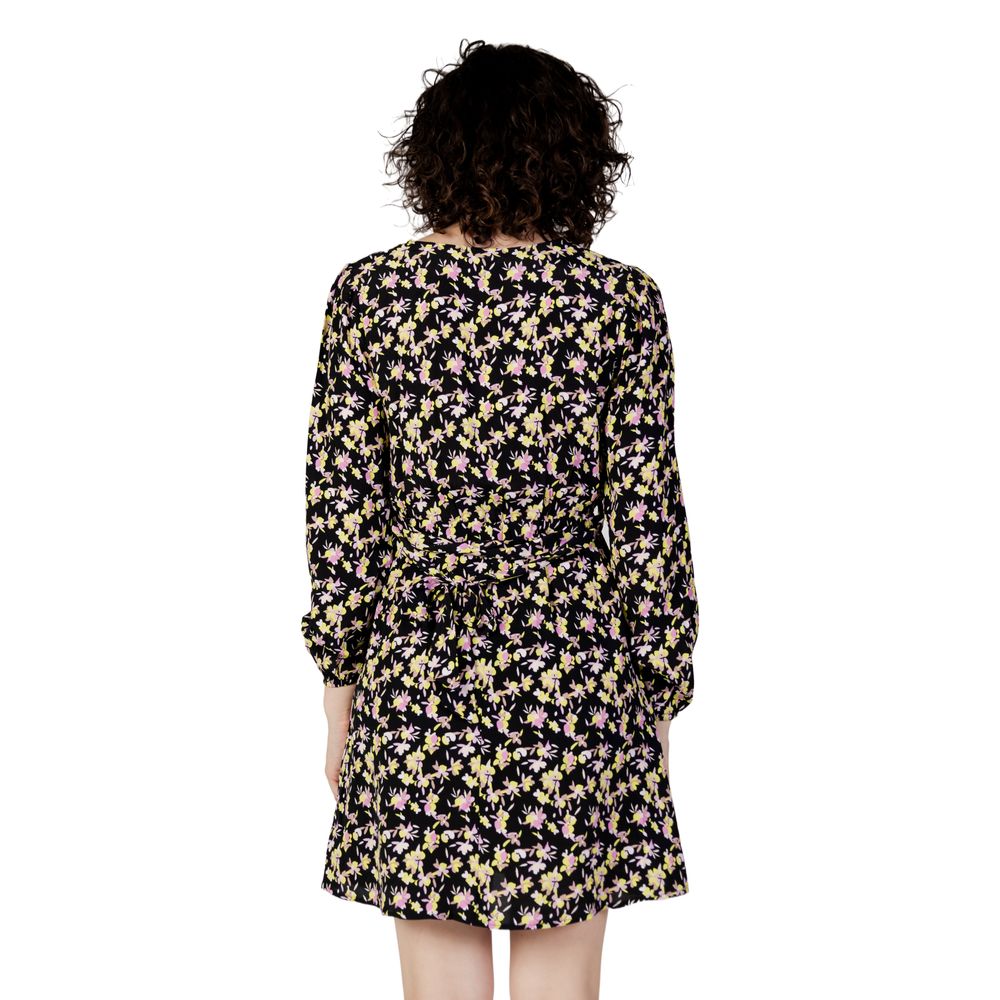 Black Viscose Short Dress