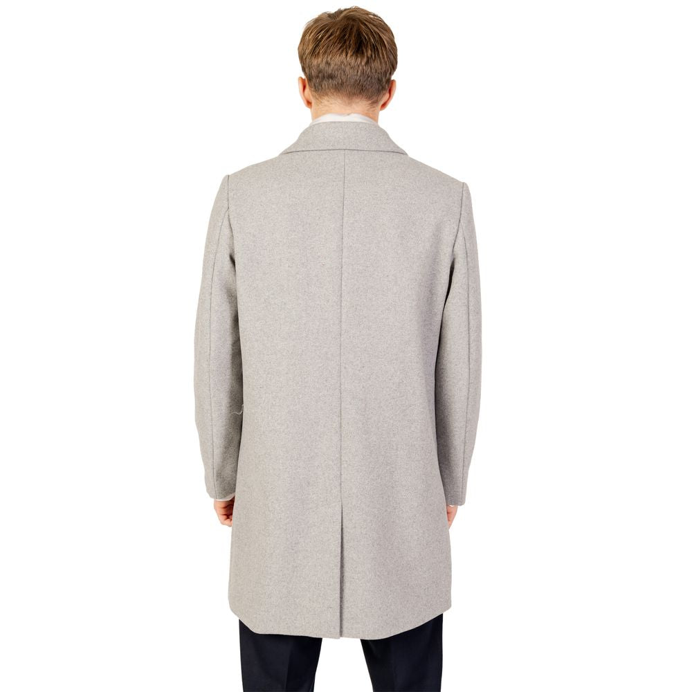 Gray Polyester Coat