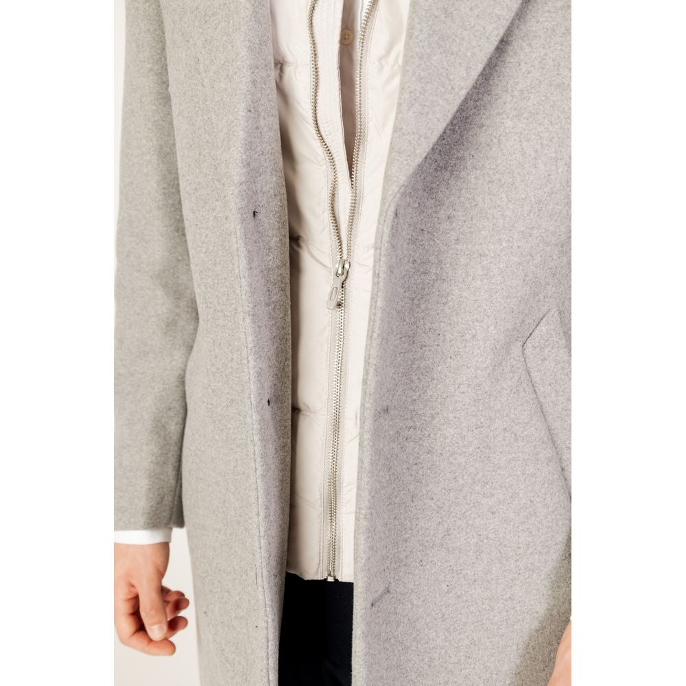 Gray Polyester Coat