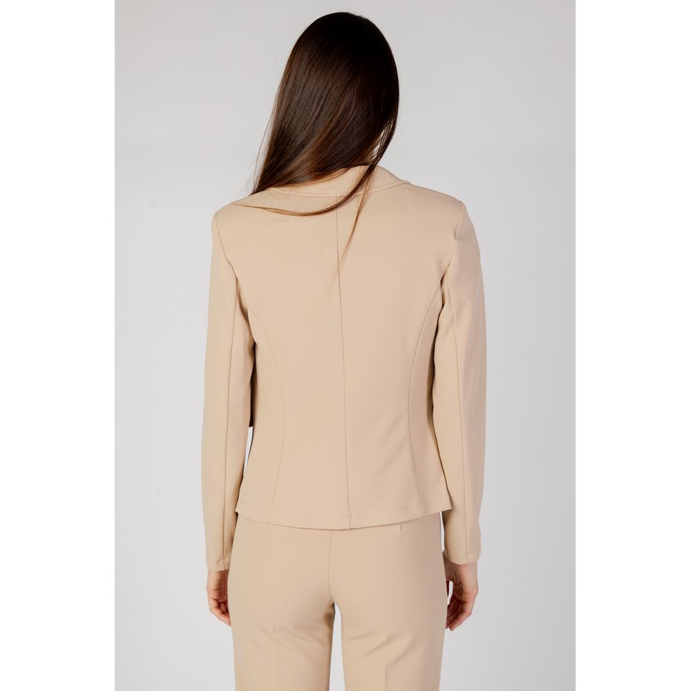 Beige Polyester Blazer