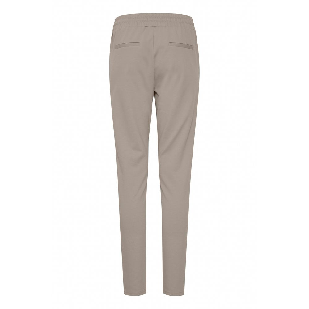 Beige Polyester Pant