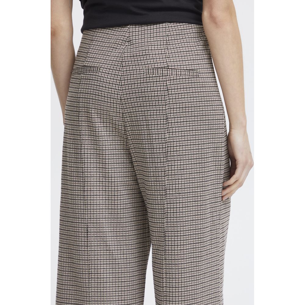 Beige Polyester Pant