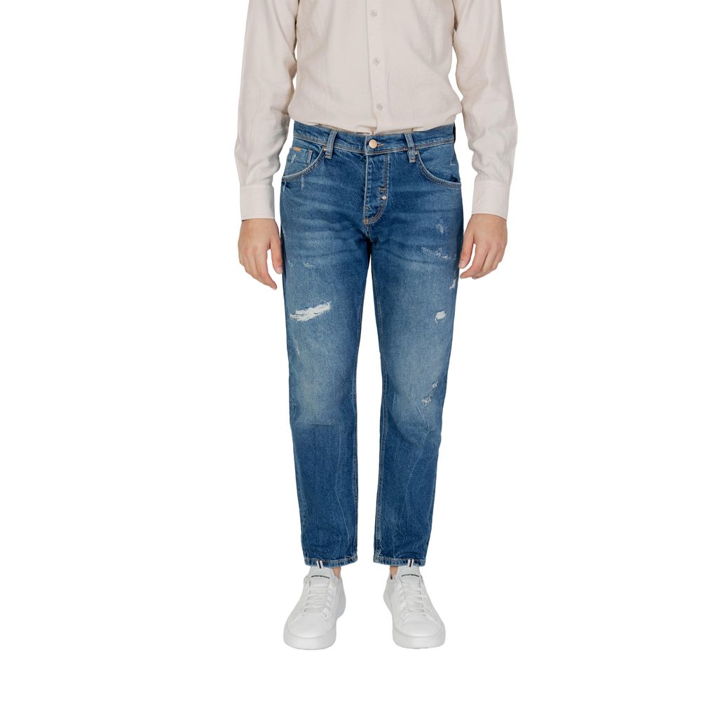 Blue Cotton Skinny Jean