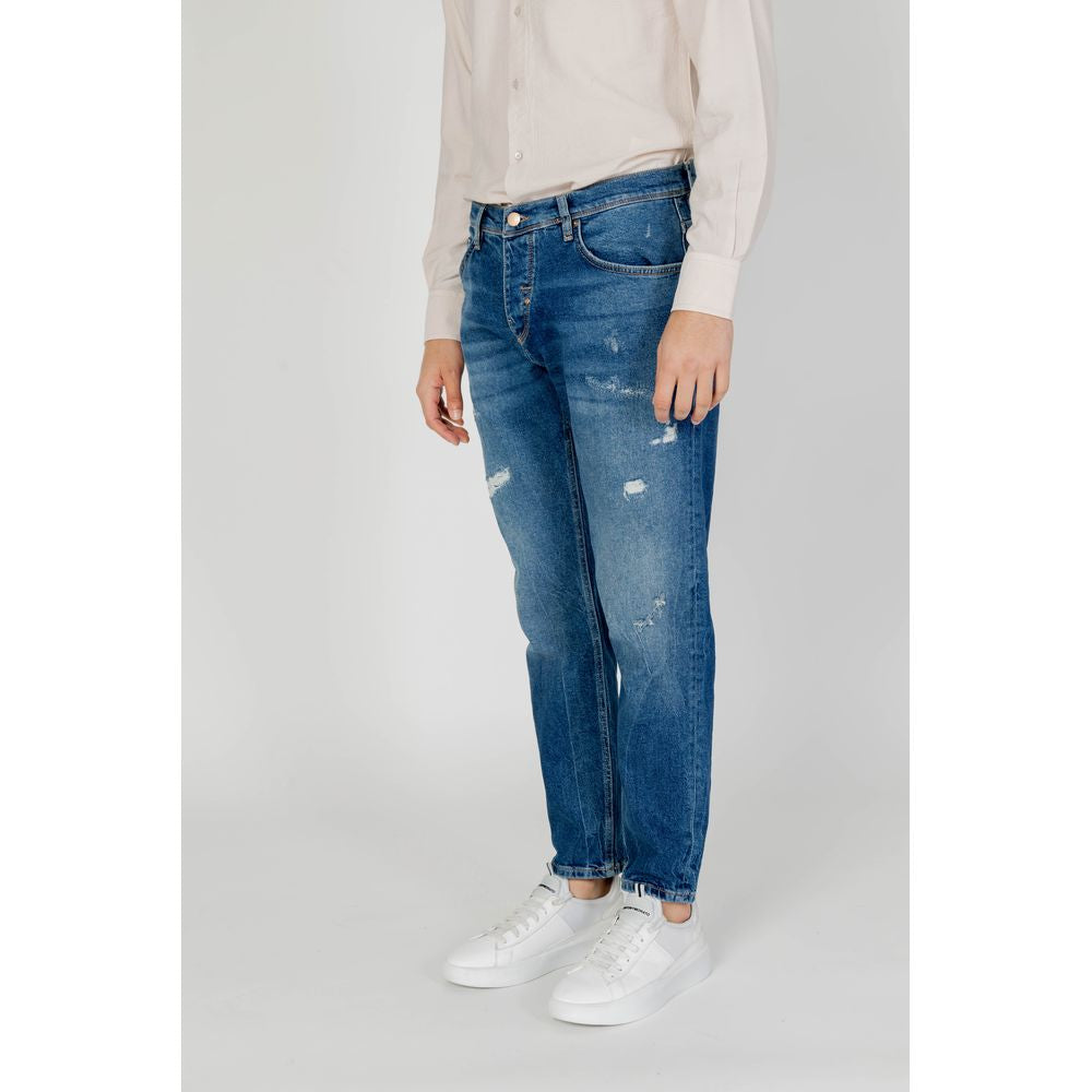 Blue Cotton Skinny Jean