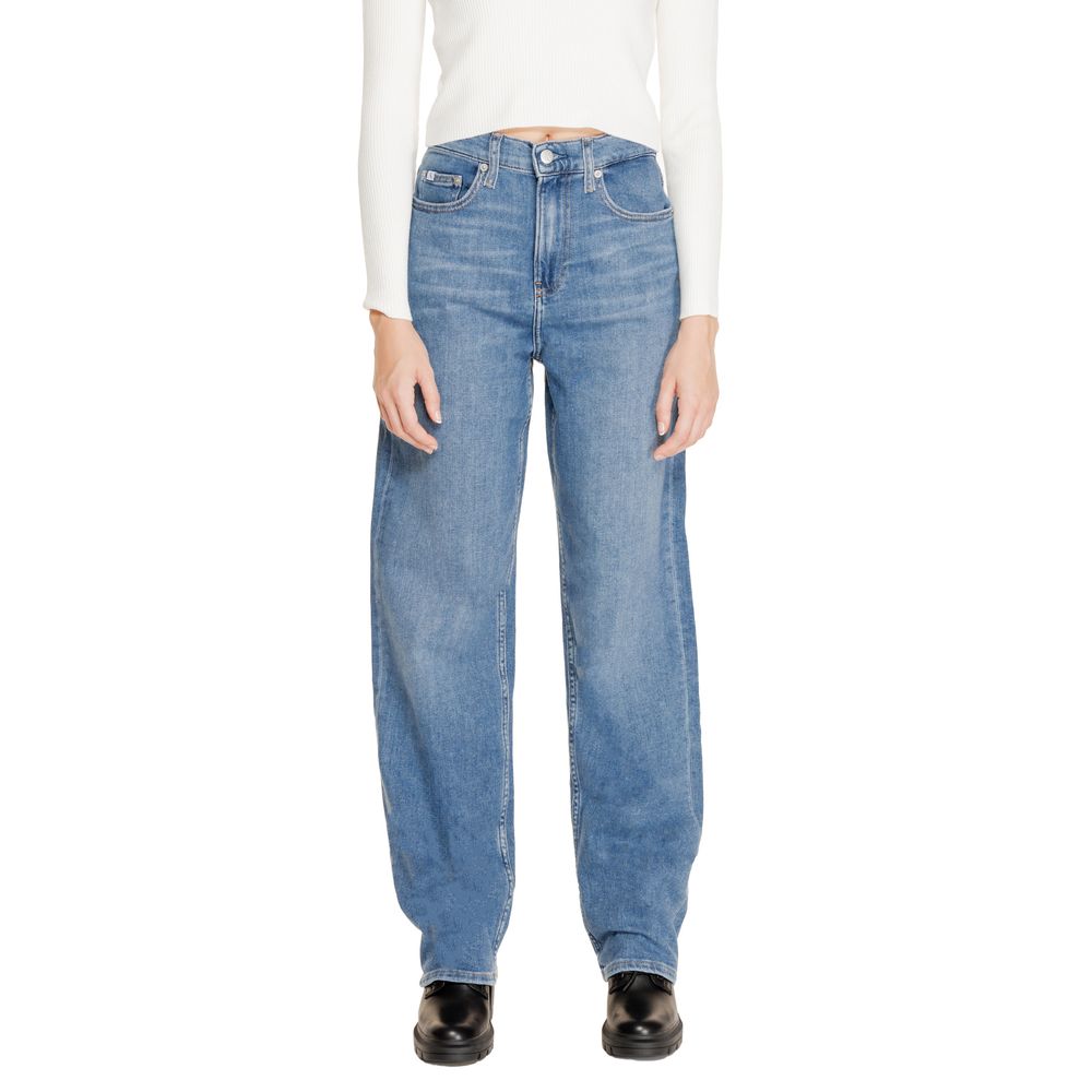 Blue Cotton Relaxed Fit Jeans