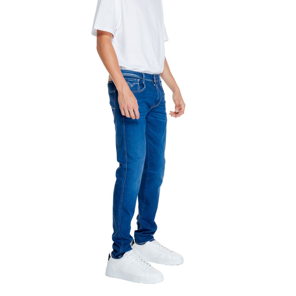Blue Cotton Relaxed Fit Jeans
