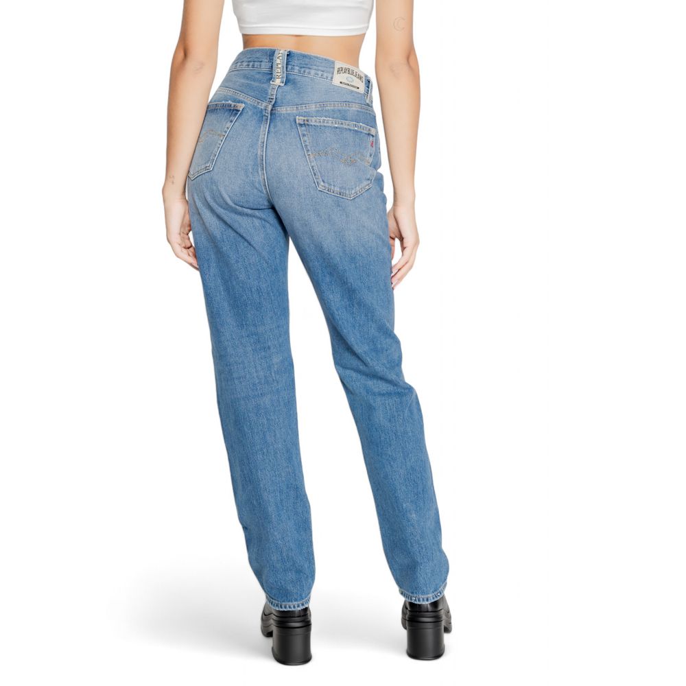 Blue Cotton Mom Jeans