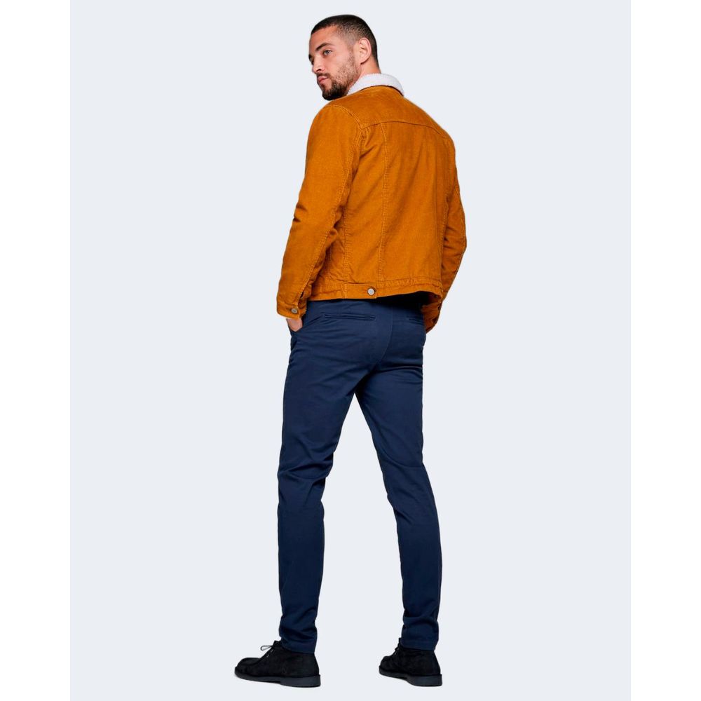 Blue Cotton Skinny Pants