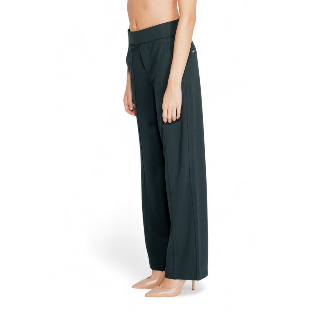 Green Viscose Flared Pants