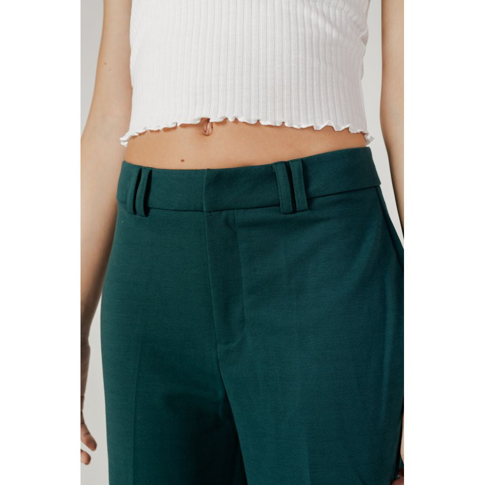 Bicolor Polyester Casual Pants