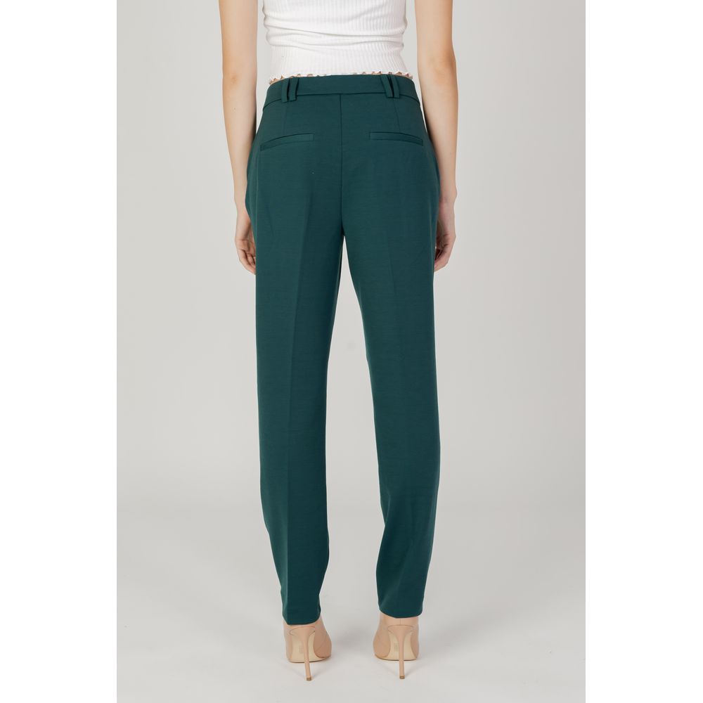 Bicolor Polyester Casual Pants