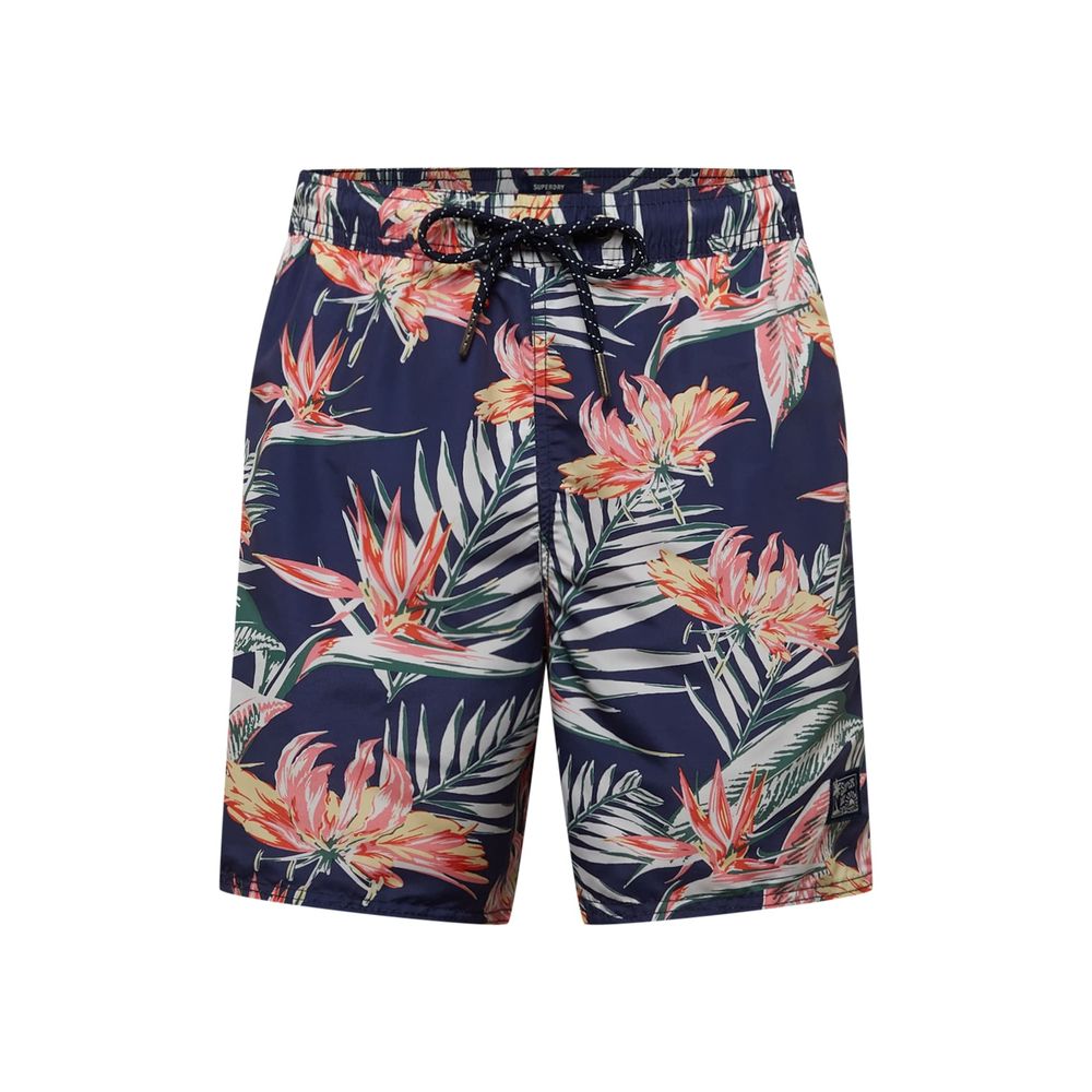 Blue Polyester Swim Shorts